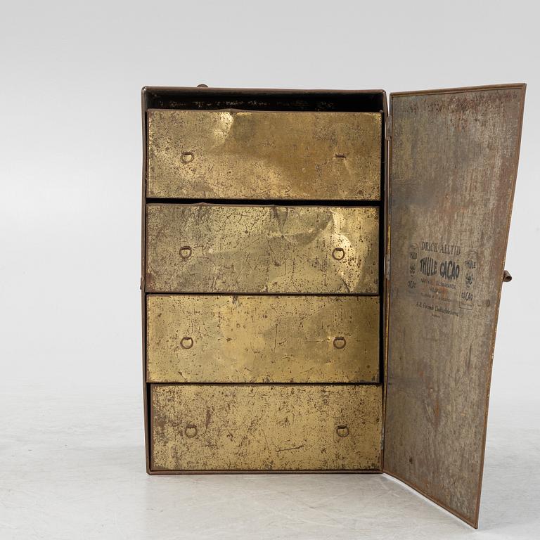 A sheet metal cabinet, 'Thule Cacao', early 20th Century.