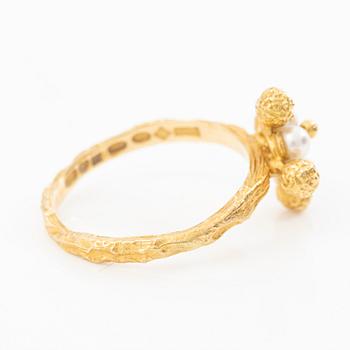 Björn Weckström, ring, "Pearlflower", Fyrklövern Lapponia, Finland, 2003.