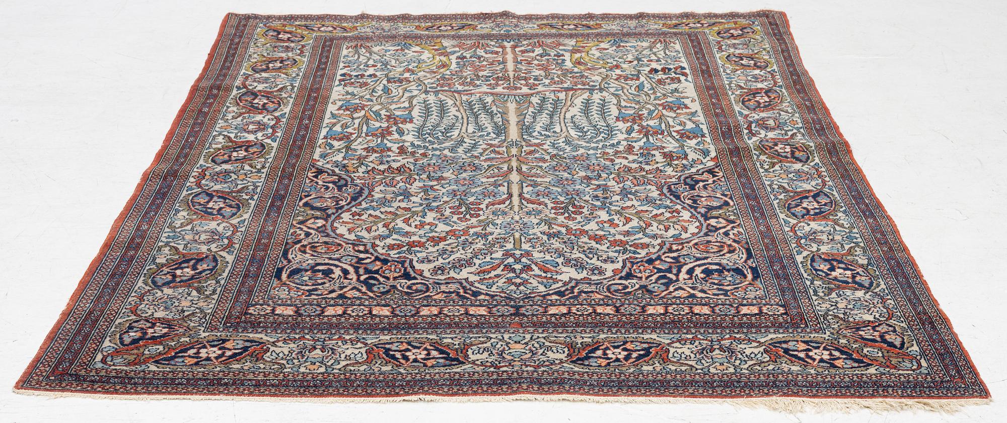 Carpet, oriental "garden carpet", approx. 185 x 128 cm.