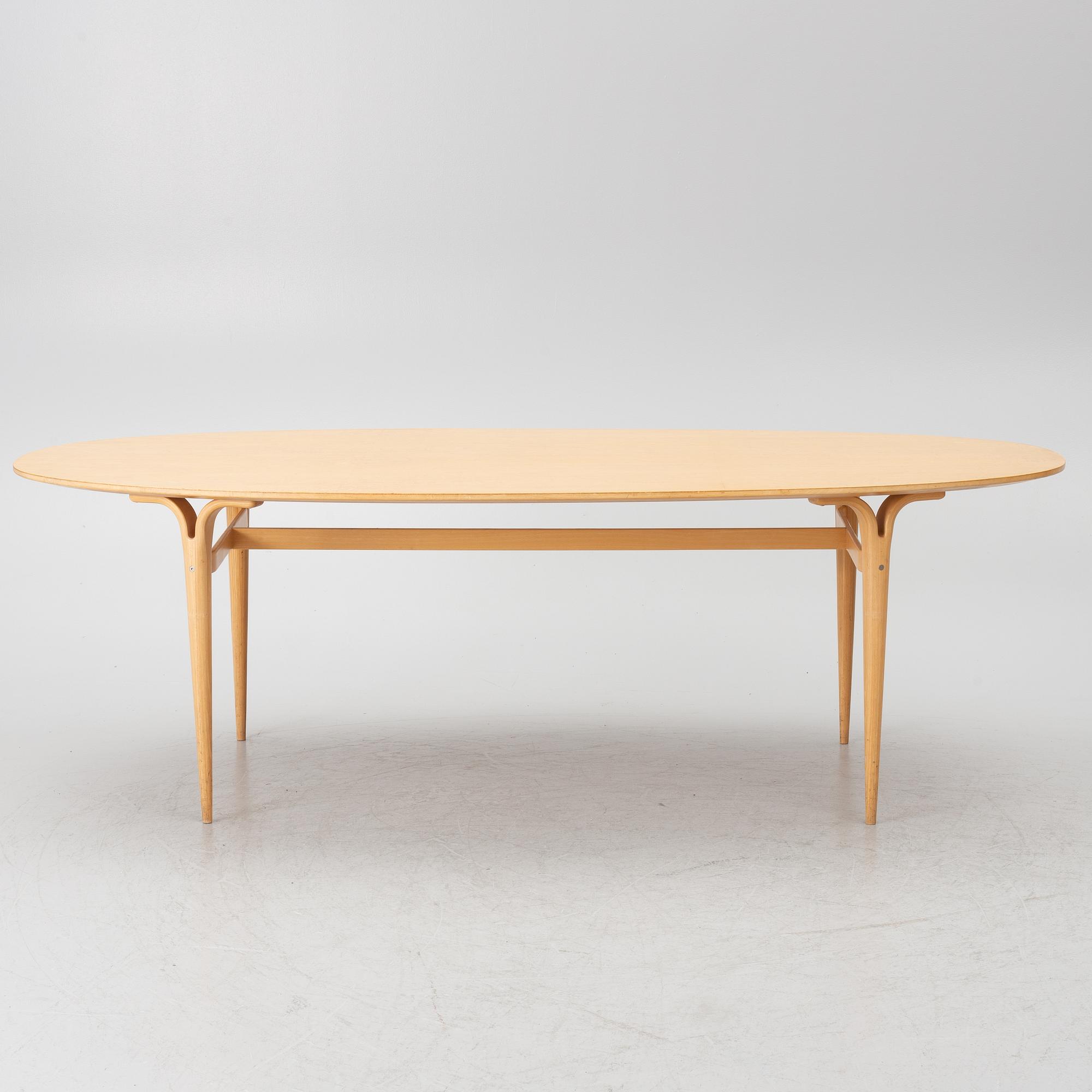 Bruno Mathsson, & Piet Hein, A 'Superellipse' dining table, Bruno Mathsson International.