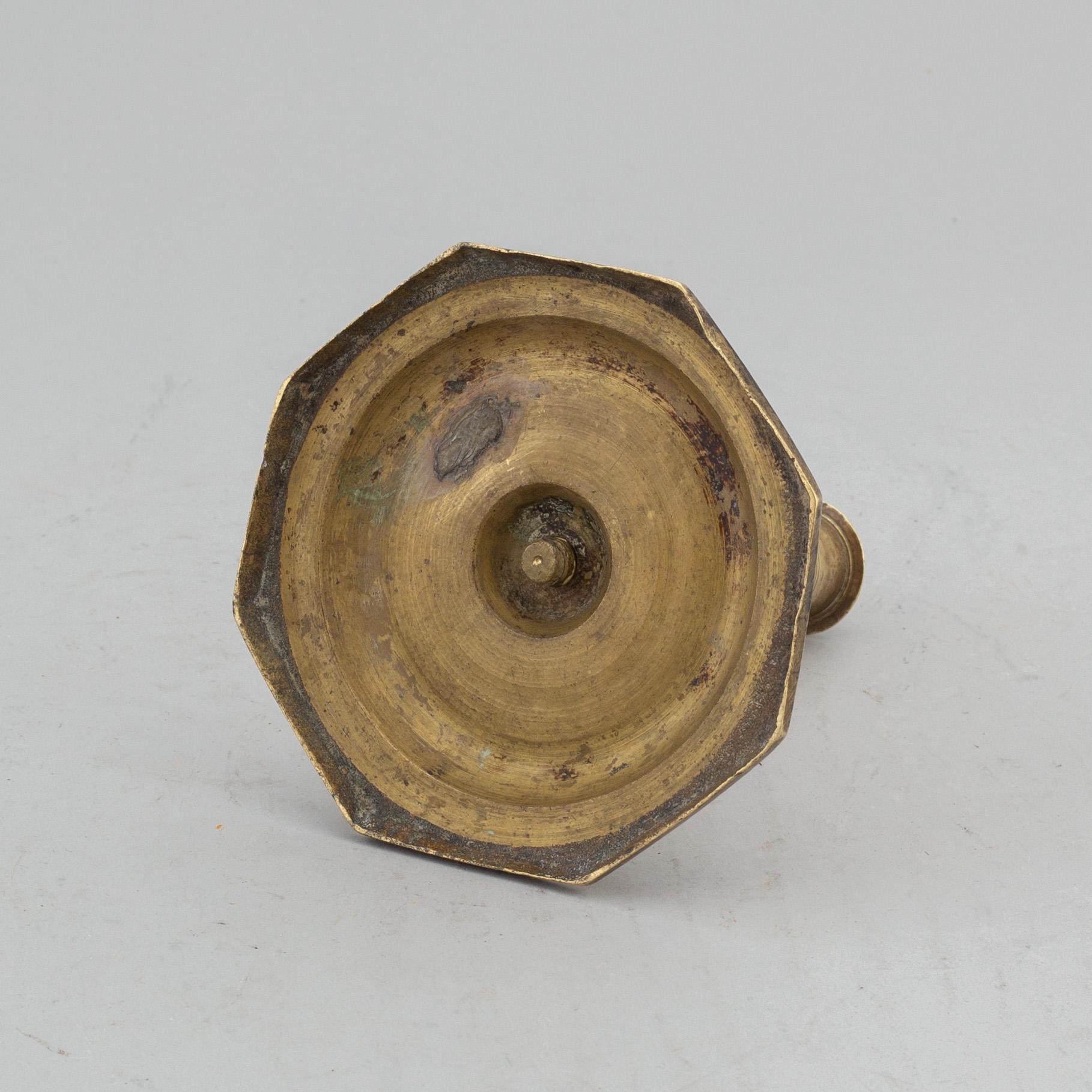 LJUSSTAKE, brons, 1600-tal.