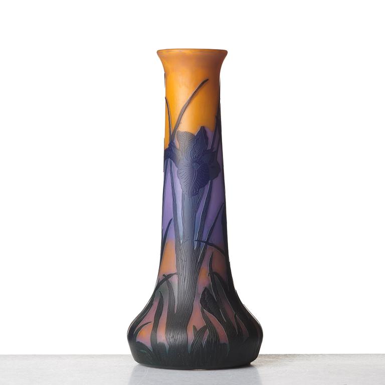 Fritz Blomqvist, an Art Nouveau cameo glass vase, Orrefors, ca 1915.