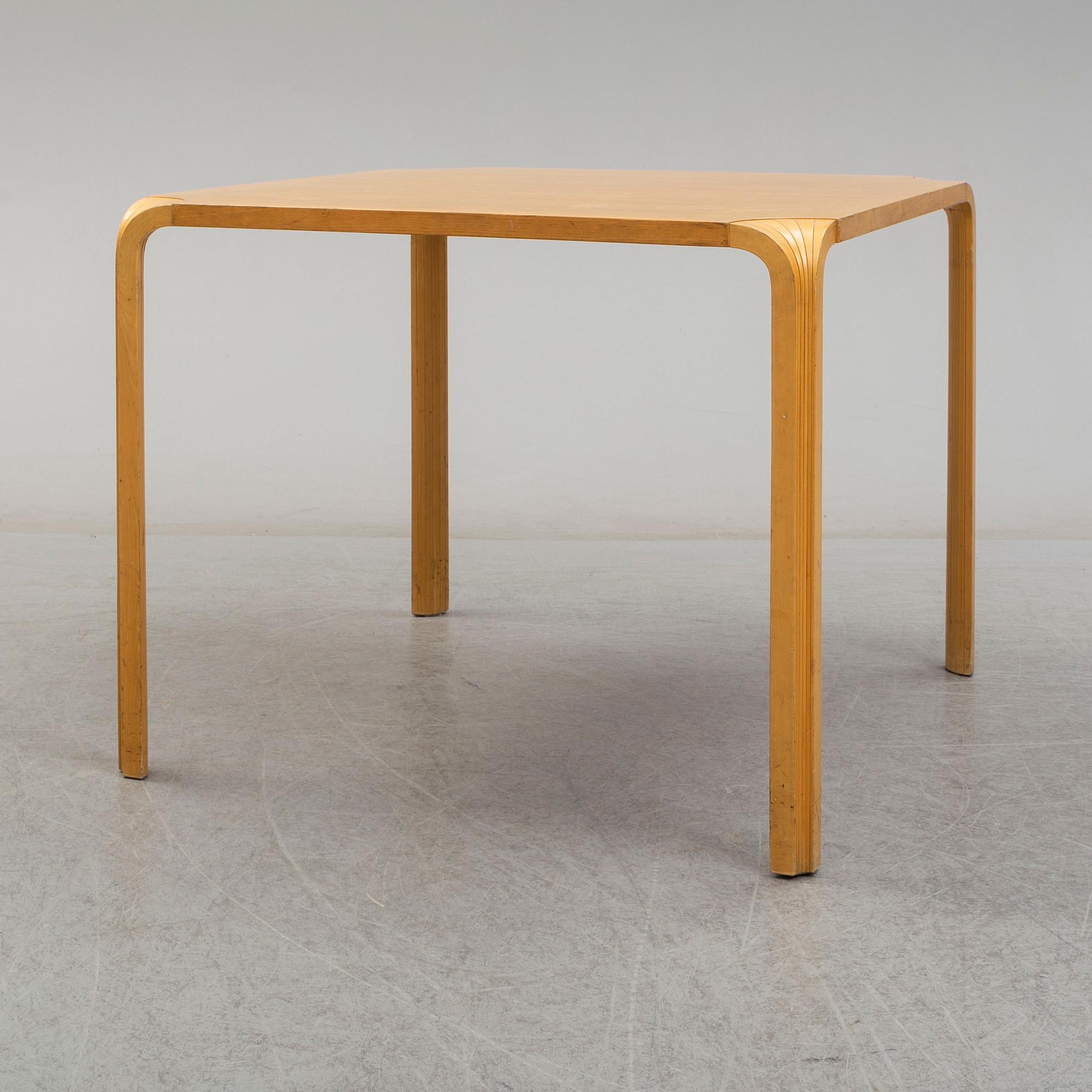 A table by Alvar Aalto, Artek, Finland, second half of the 20th century.