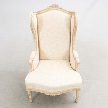 Fåtölj, Bergère, Louis XVI-stil, Frankrike.
