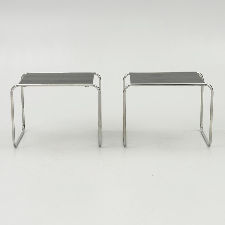 Coffee table and a pair of side tables, Thonet,.