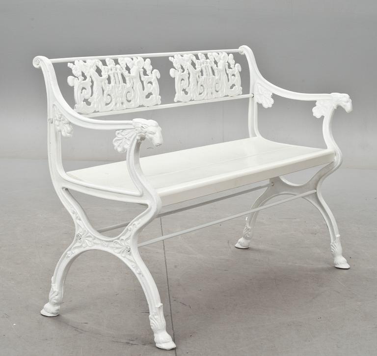 PARKBÄNK, efter design av Karl Friedrich Schinkel, 1900-tal.