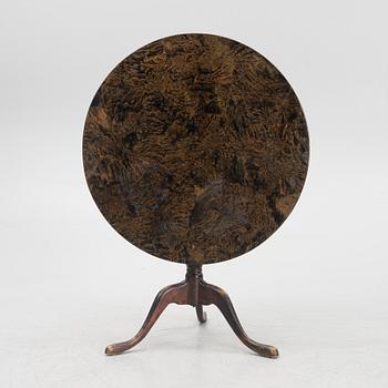 A burr alder tilt-top table by A. J. Rosendahl (master active in Arboga 1762-1836).