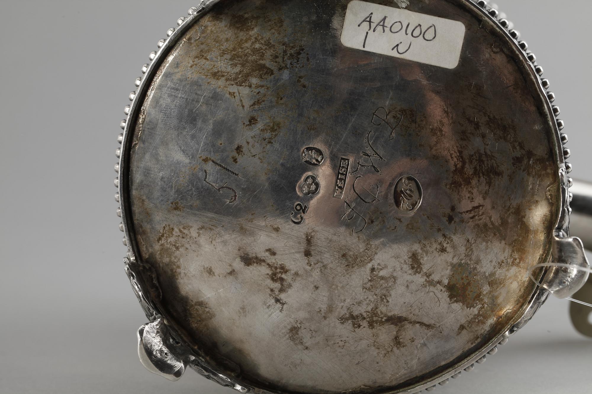 A SWEDISH SILVER COFFEE-POT, Makers mark of Anders Fredrik Weise, Stockholm 1785.
