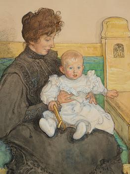 Carl Larsson, "Gunilla Laurin med sonen Erik".