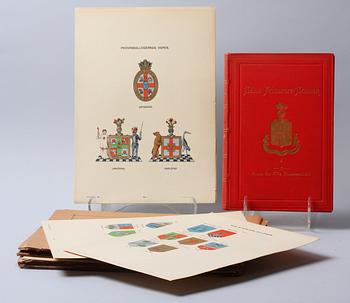 BÖCKER och HÄFTEN, 5 delar, bla "Frimurarevapen" 1895-1911.