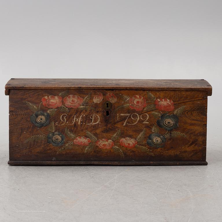A chest, Sweden, dated 1792.