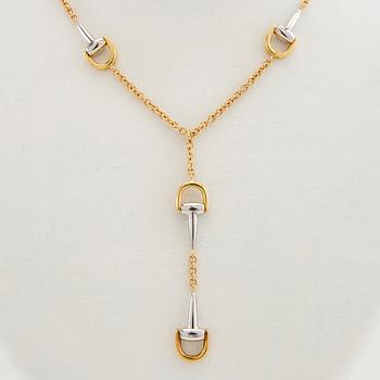 Necklace 18K red and white gold, Italy.