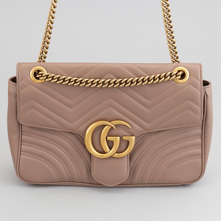 Gucci, a matelassé leather 'Marmont Medium' sholder bag.