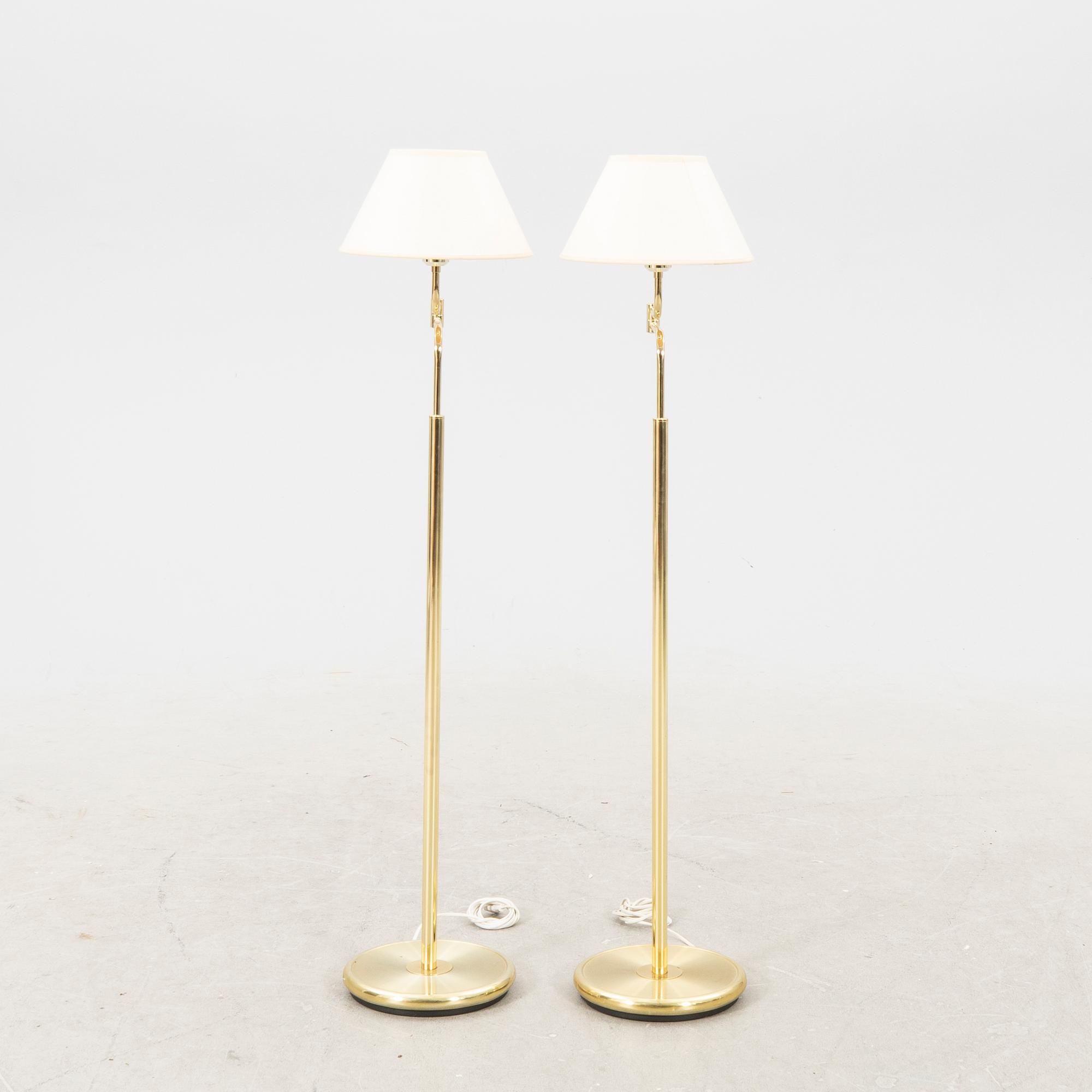 Golvlampor 1 par, Belysia AB Sweden, 1900-talets senare hälft.