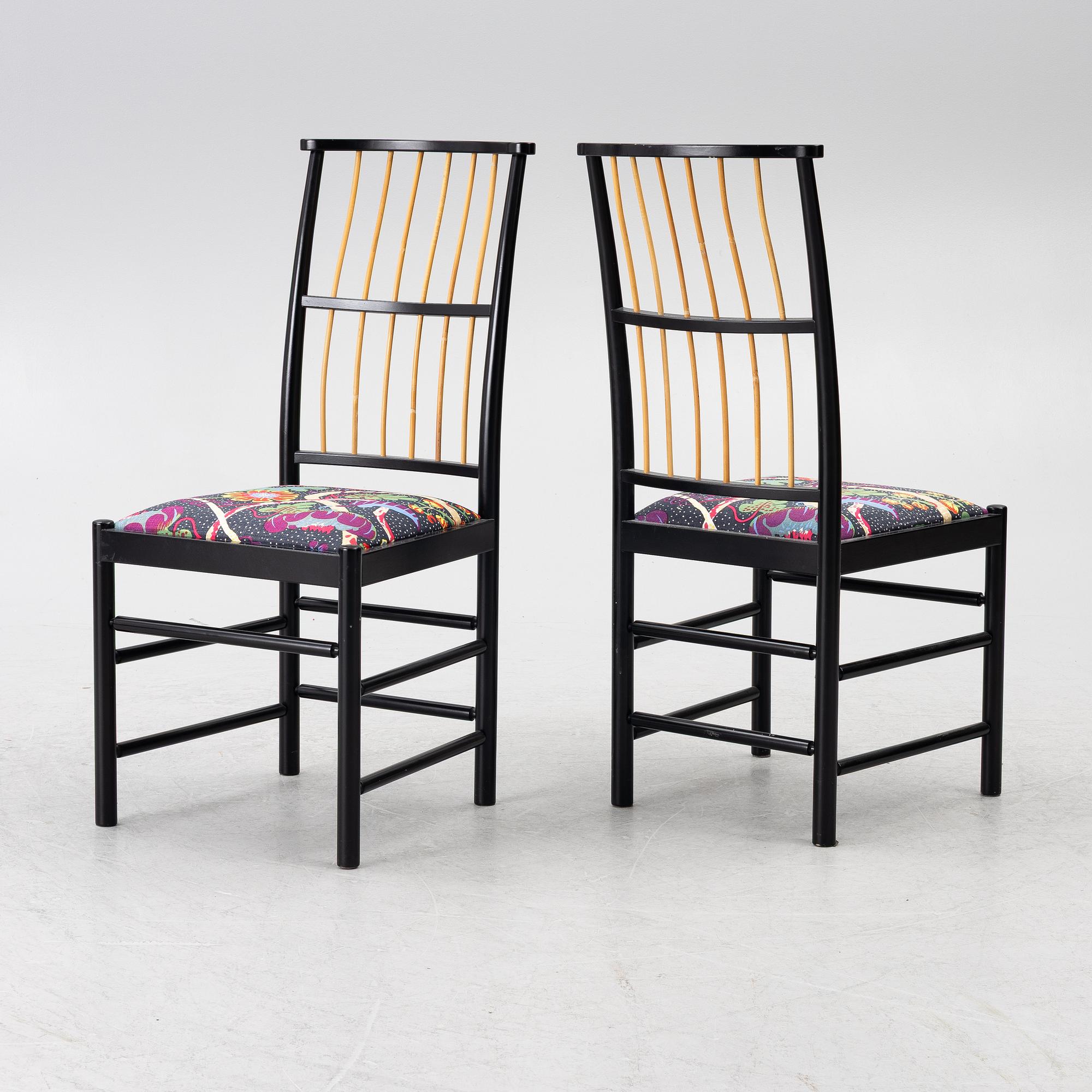 Josef Frank, chairs 6 pcs, model 2025, Svenskt Tenn Company.