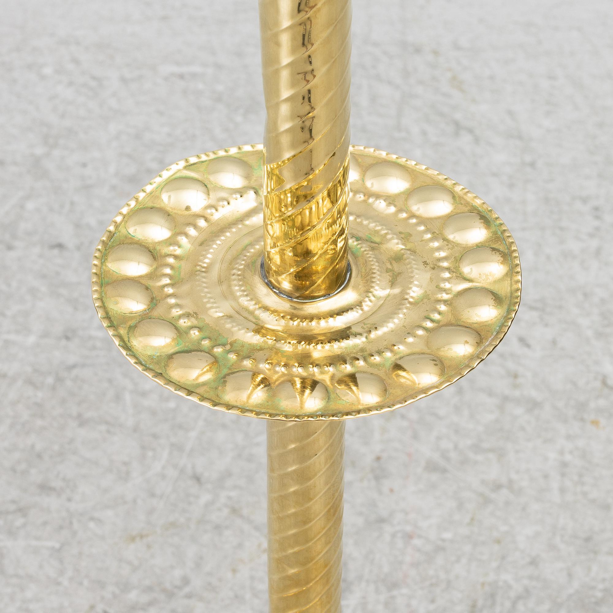 Golvljusstake, barockstil, omkring 1900.