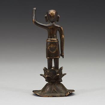 Bronze figure of the Infant Buddha, late Ming Dynasty/early Qing Dynasty, 17th century.