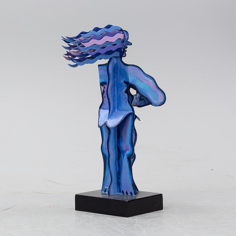 Timo Solin, skulptur, bemålad metall/järn, signerad och daterad -93.