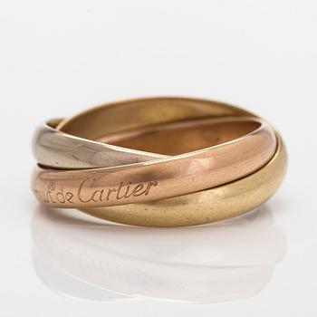 Cartier, an 18K 'Trinity' ring in three colours.