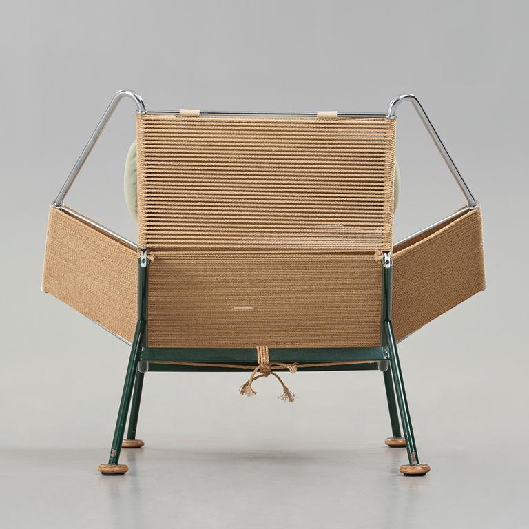 Hans J. Wegner, a 'Flag Halyard' easy chair, Getama, Denmark.