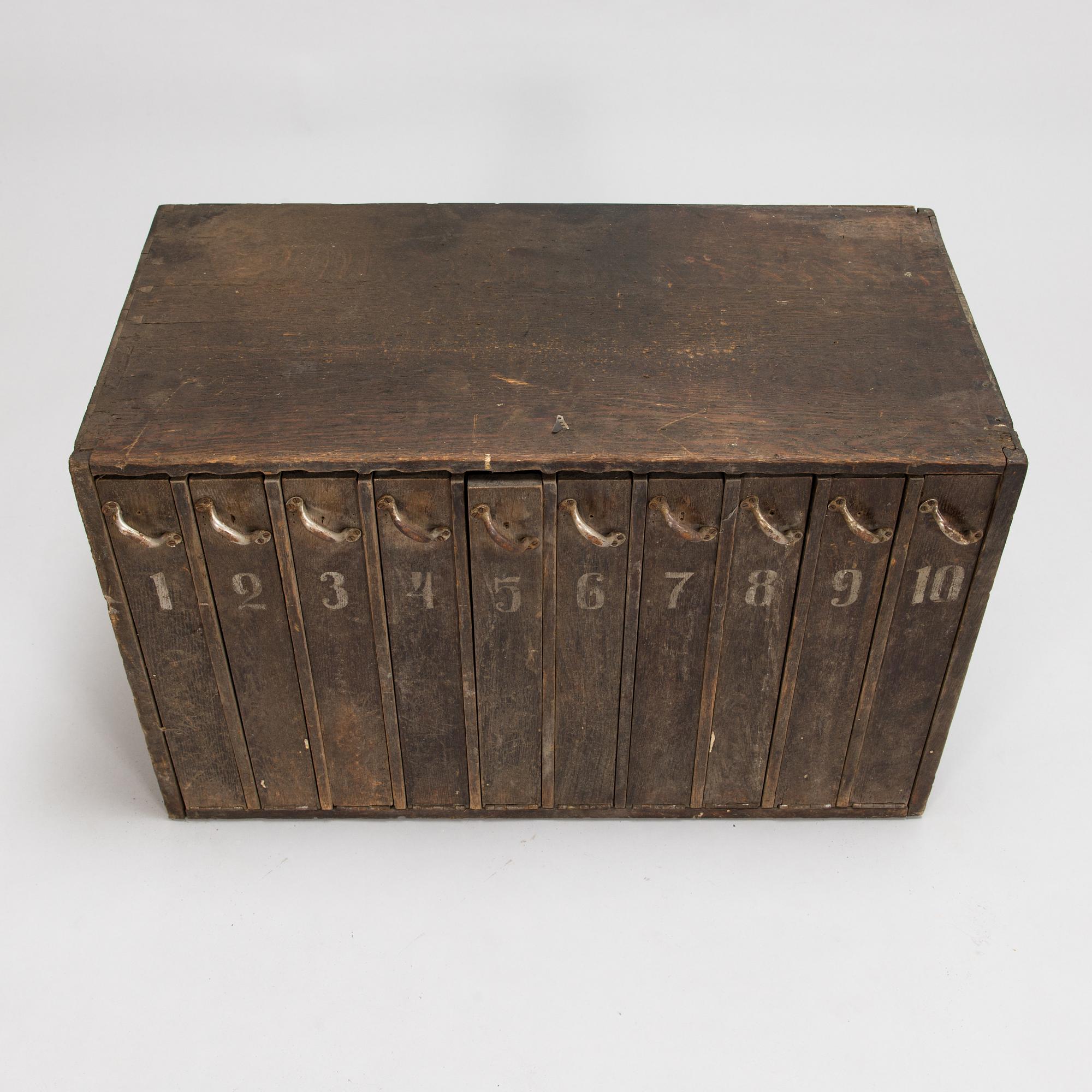 Storage cabinets for film reels 1930-1940's.