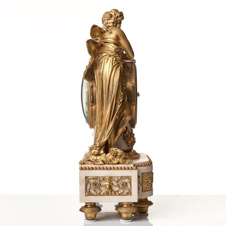 A Louis XVI-style mantelclock marked Antide Janvier A Paris.