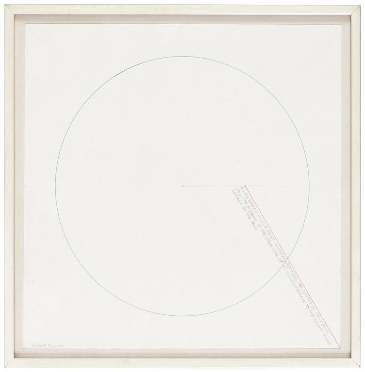 Sol LeWitt, "A LINE DRAWN...".