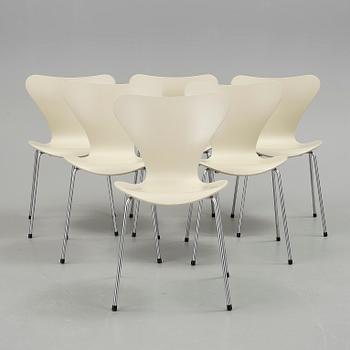 STOLAR, 6st. "Sjuan", Arne Jacobsen, Fritz Hansen.