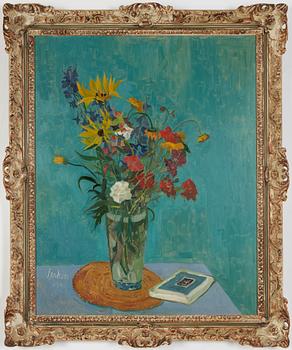 Erik Jerken, Still life with flowers.