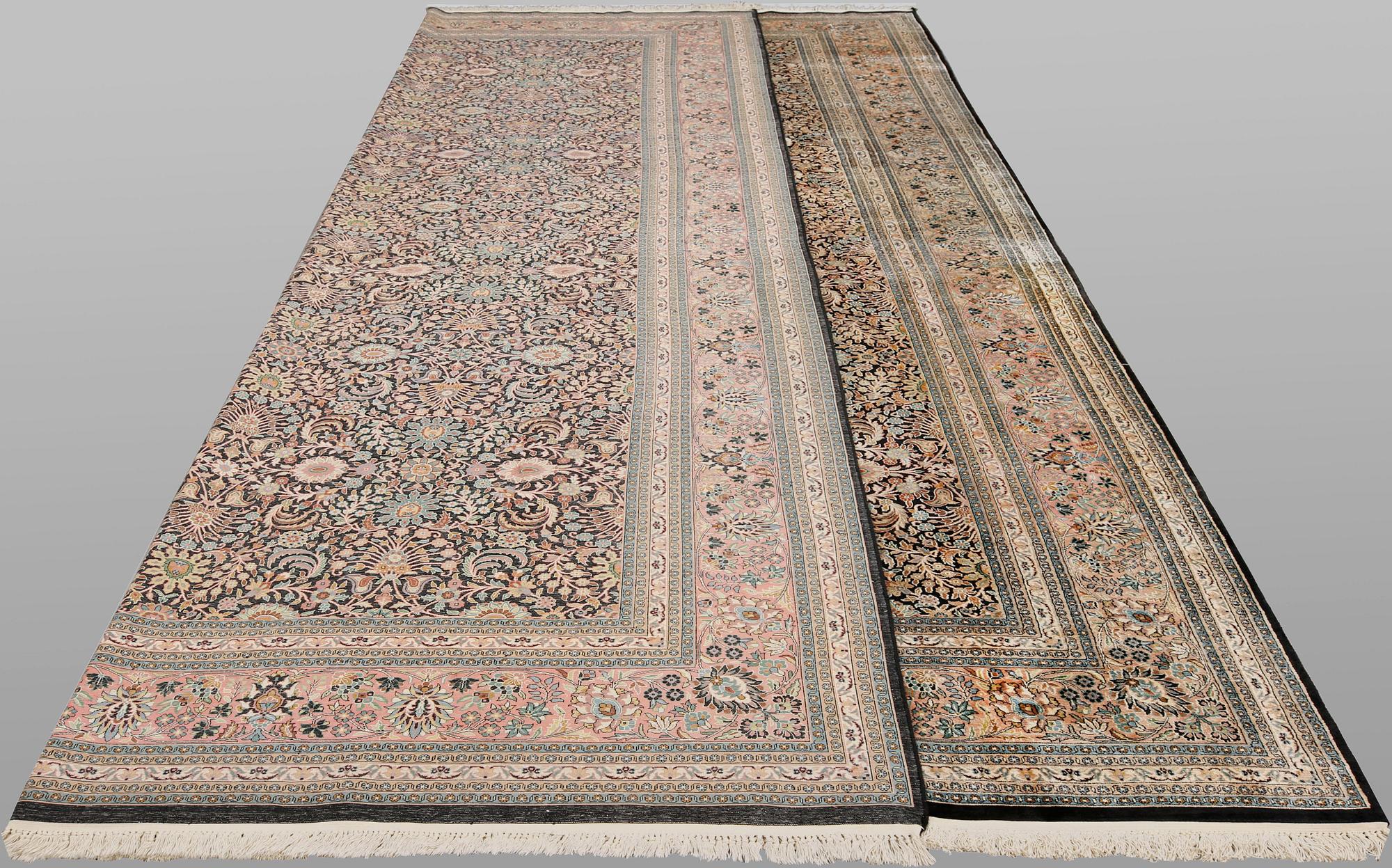 A silk carpet, Kashmir, approx. 580 x 362 cm.