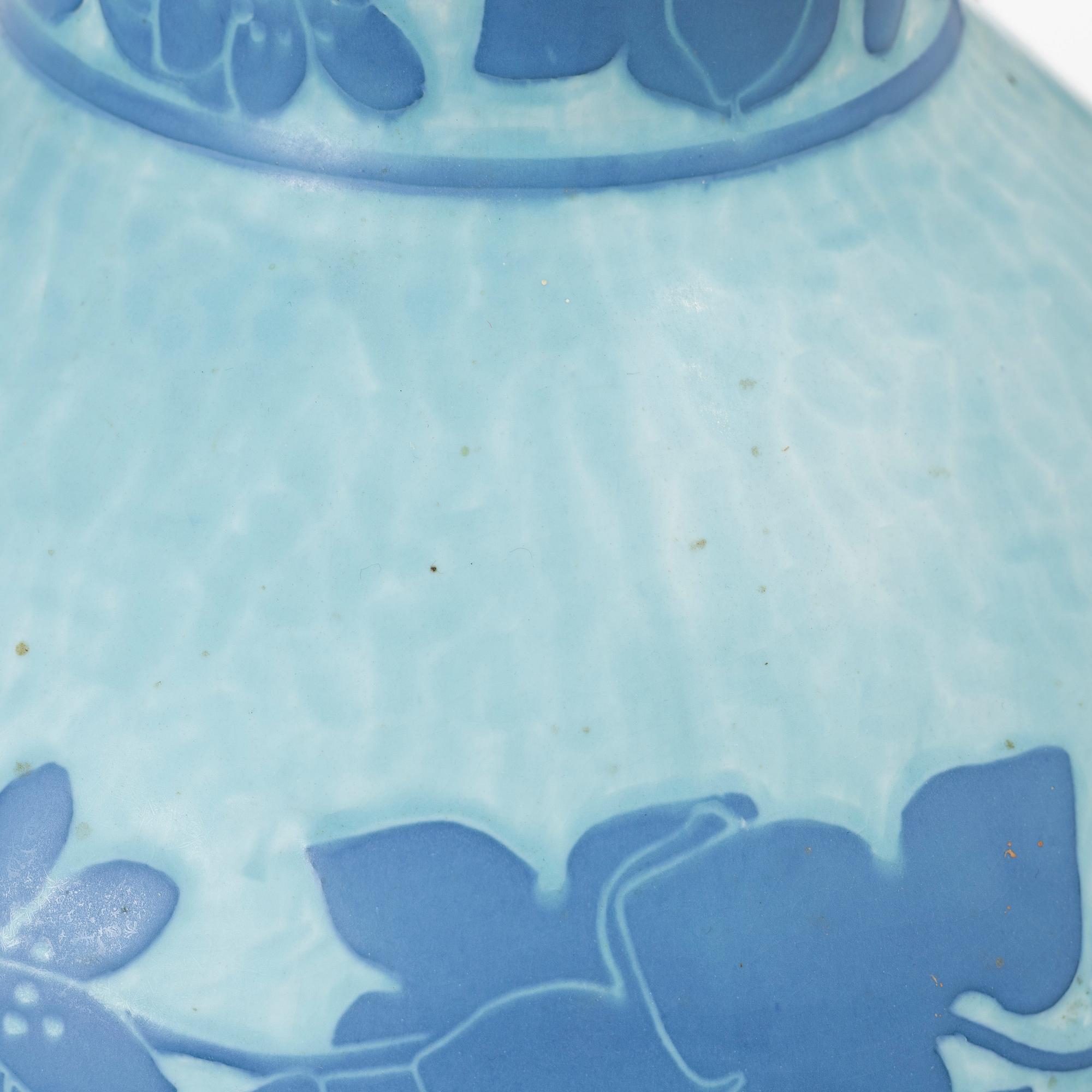 Josef Ekberg, vases, 2 pcs, flint porcelain, "Sgraffito", Gustavsberg 1914 and 1920.