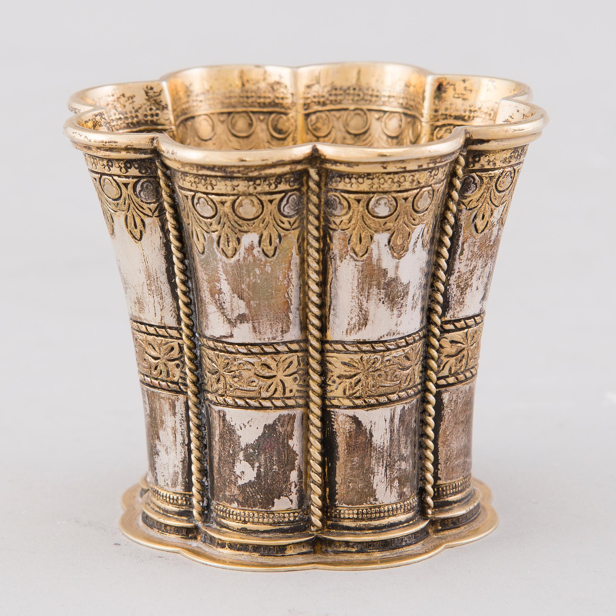 MARGARETABÄGARE, silver, A. Michelsen, Köpenhamn, 1900-talets andra hälft.