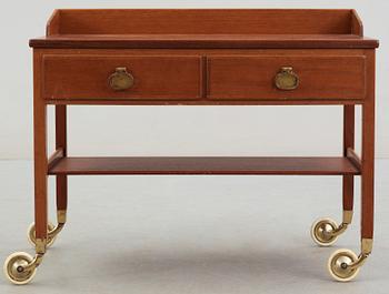 A Kerstin Hörlin-Holmquist mahogany and teak trolley, Triva, Nordiska Kompaniet 1960's.