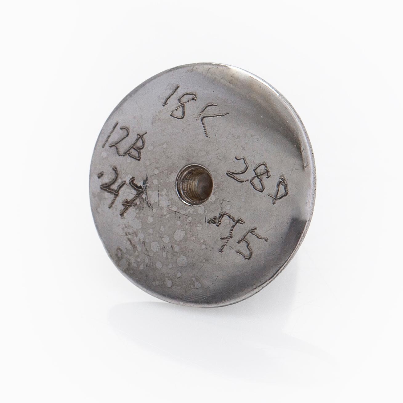 A pair of 18K white gold earrings set with baguette-cut and brilliant-cut diamonds.