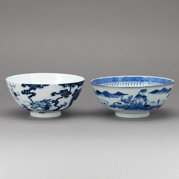 SKÅLAR, 2 st, porslin, Kina, 1900-talets början.