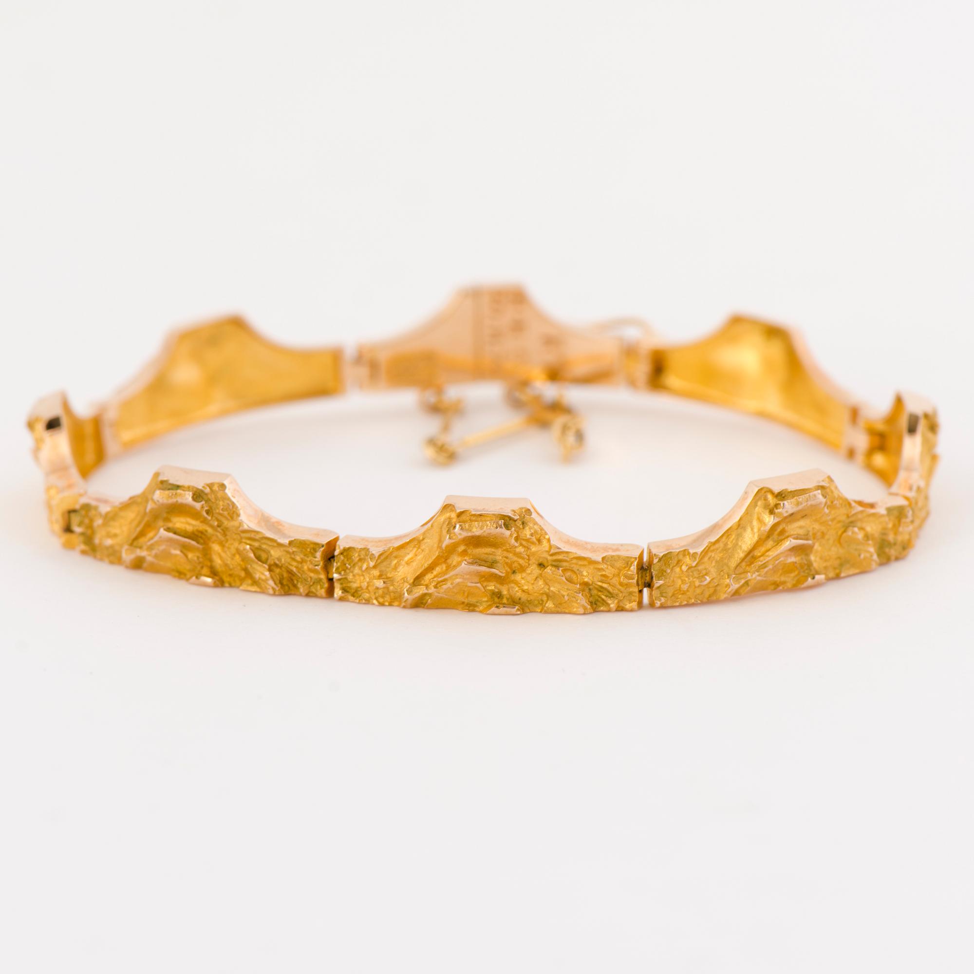 A BJÖRN WECKSTRÖM BRACELET, "Golden Bridge", 14K gold, Lapponia 1977.