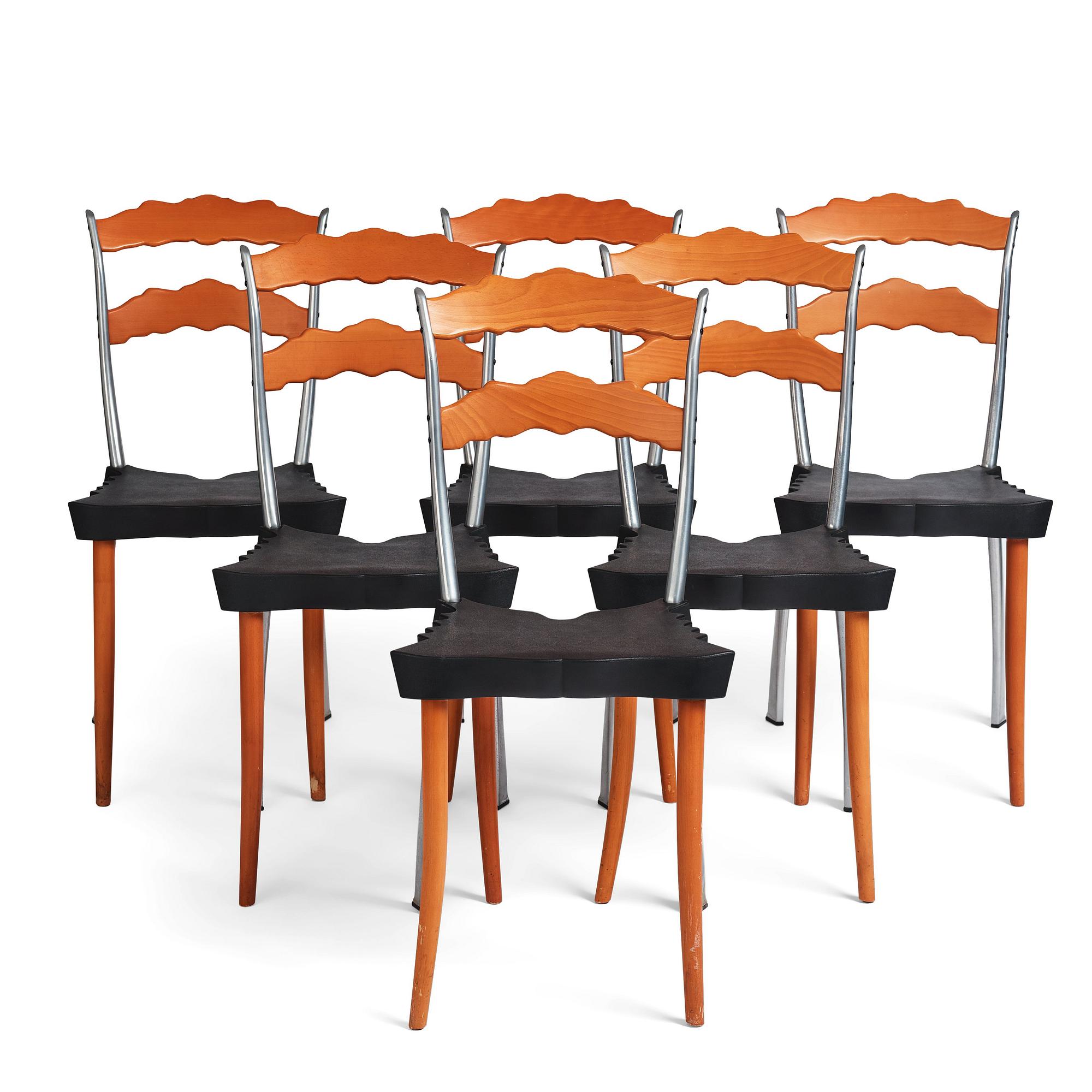 Borek Sipek, 6 "Sedlak" chairs for Vitra, post 1992.
