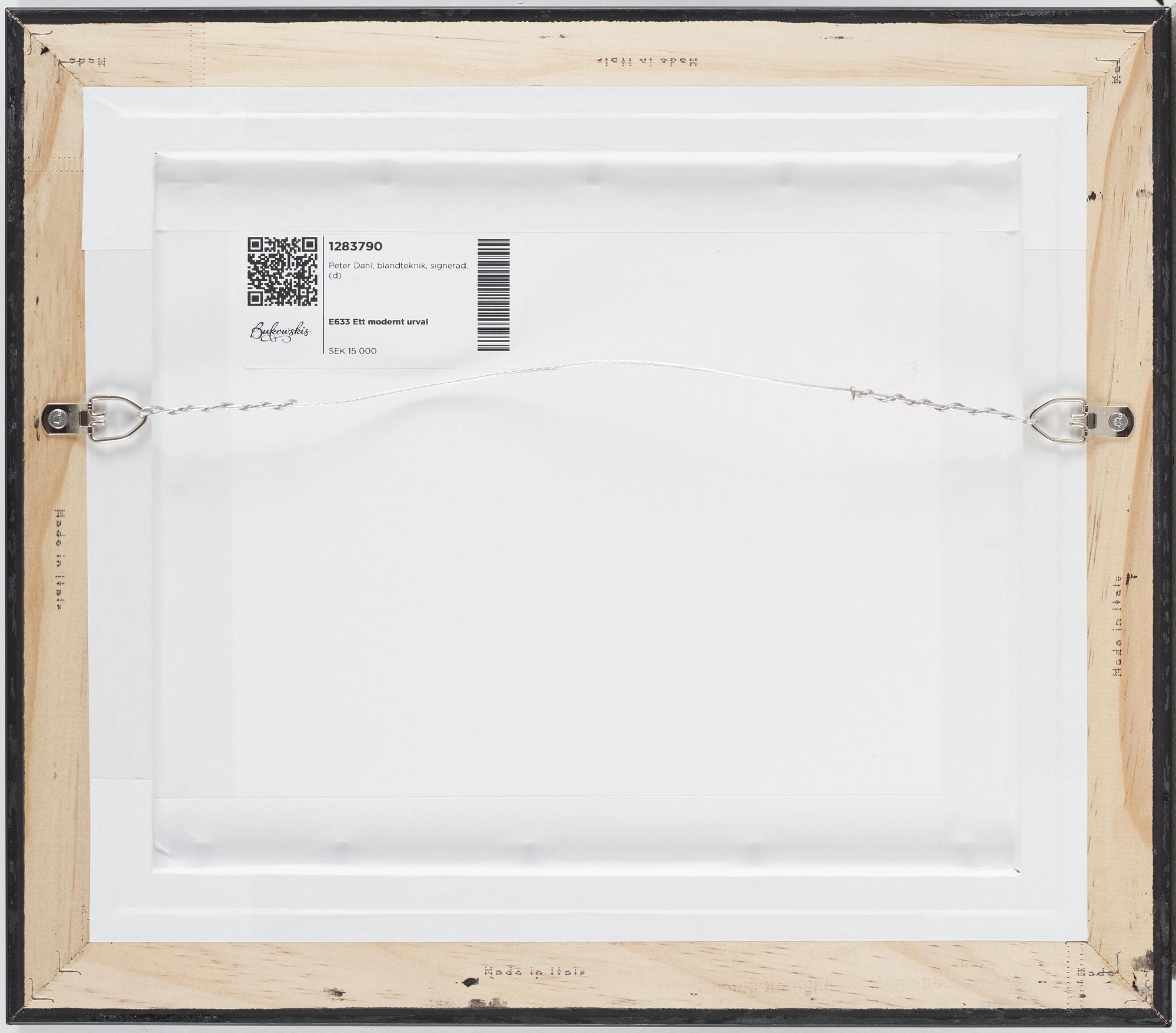 Peter Dahl, mixed media on paper, signed.