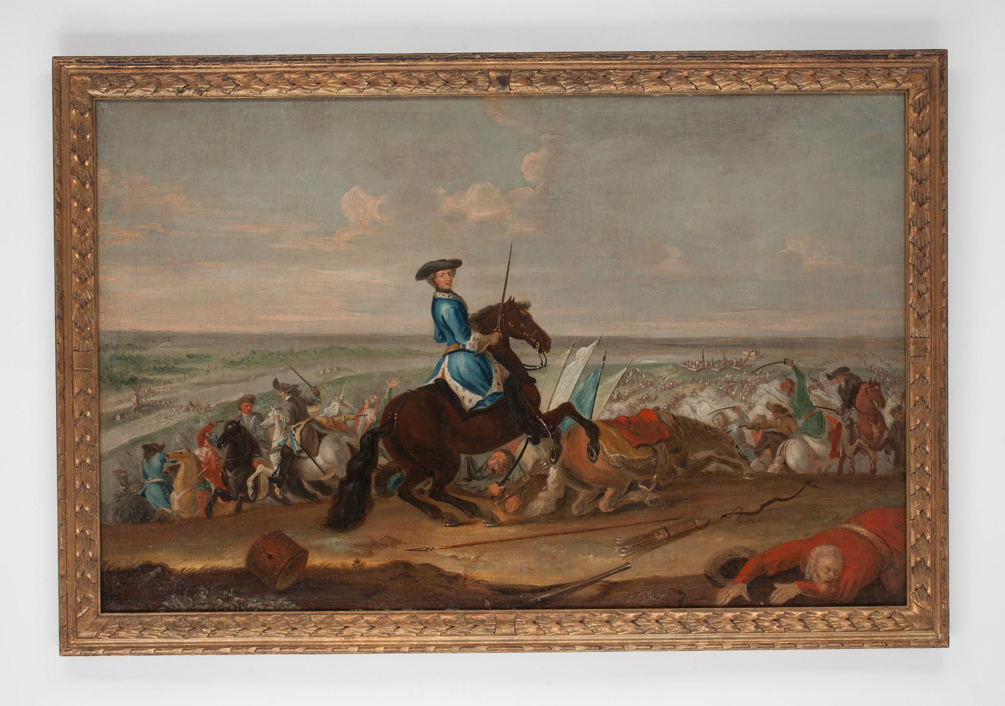David von Krafft Circle of, King Charles XII at the battle of Narva.