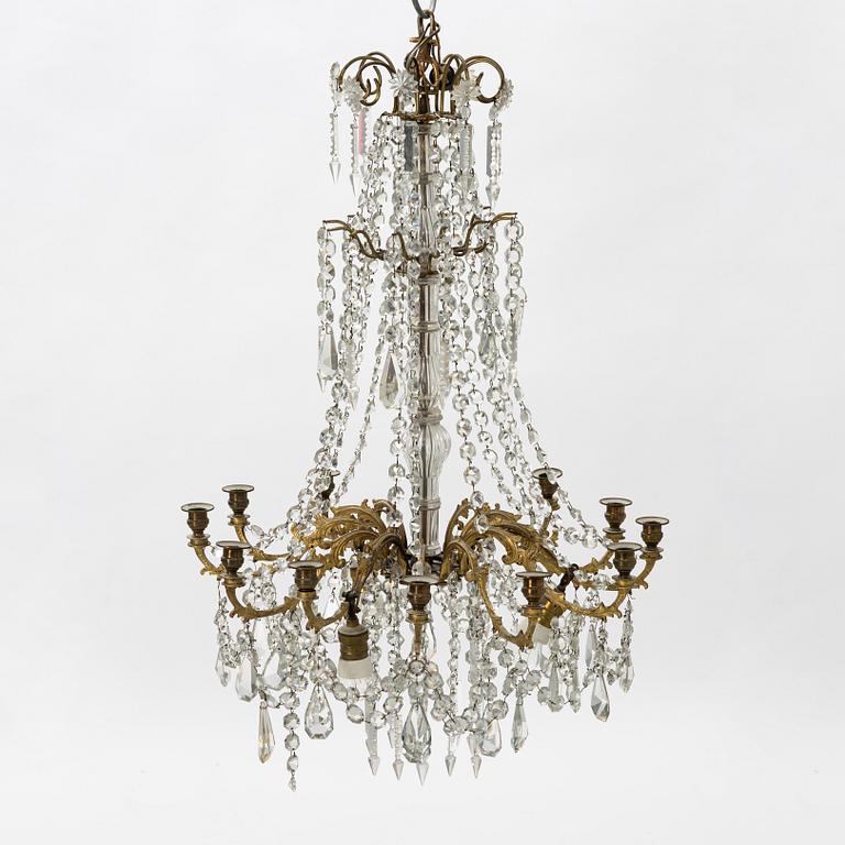An Oscarian chandelier, around 1900.