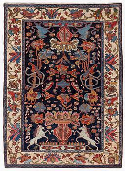 An antique Hamadan rug Northwest Persia (Iran), c. 190 x 140 cm.