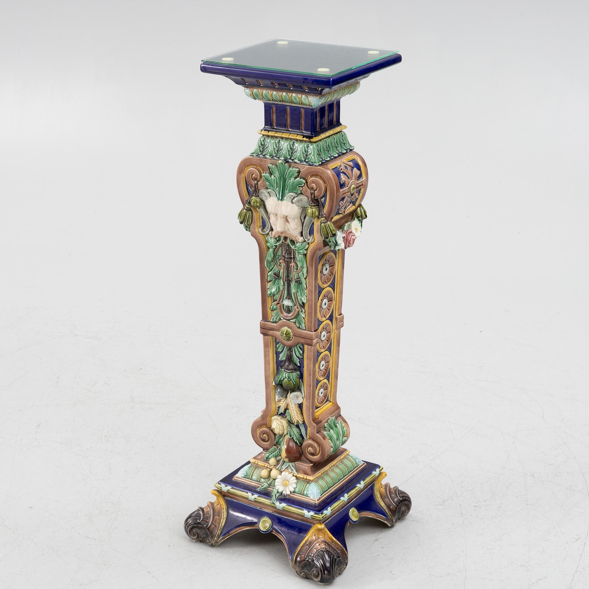 A pedestal, Gustafsberg, 1885.