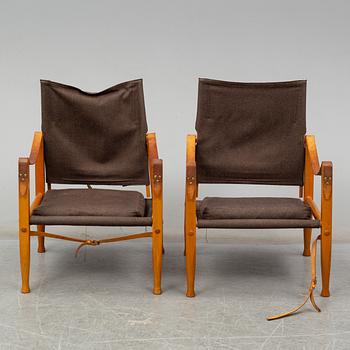 A pair of 'Safari' easy chairs by Kaare Klint.