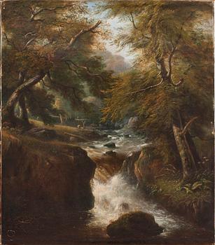 OKÄND KONSTNÄR, olja på duk, troligen England. 1800-tal.