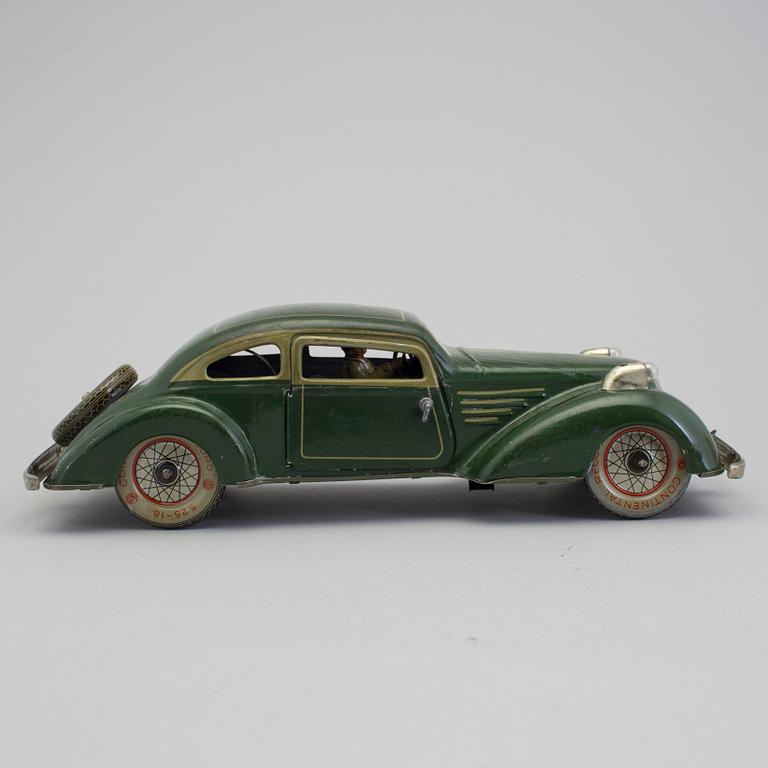A tinplate Distler sports car JD 3058, Germany, 1930s.