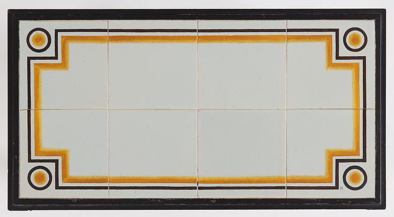 Axel Einar Hjorth, bord, Nordiska Kompaniet, 1931, kakelskivor av Edgar Böckman, Swedish Grace.