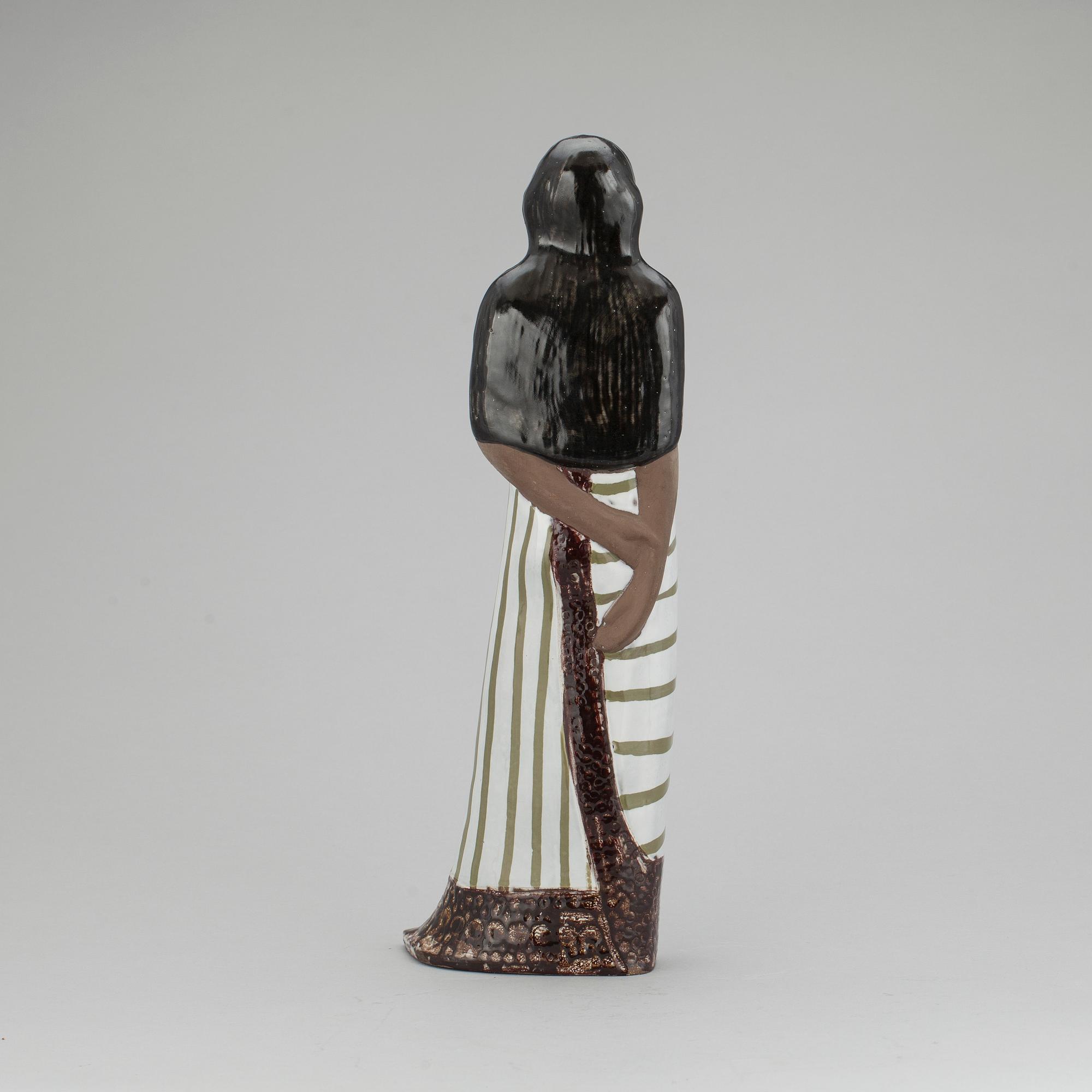 FIGURIN, delvis glaserat stengods, Mari Simmulson, Upsala Ekeby, 1962-1965.
