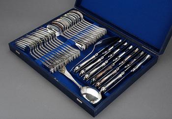 BESTICKSERVIS, 38 delar, silver, Sachsisk modell, Mema samt Cohr (1), 1990-tal. Vikt exkl delar med stålblad ca 2968 g.