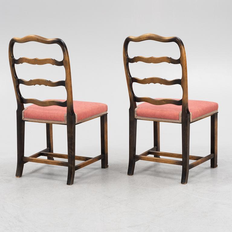 Axel Einar Hjorth, a pair of stained birch 'Sune' chairs, Nordiska Kompaniet, 1928.