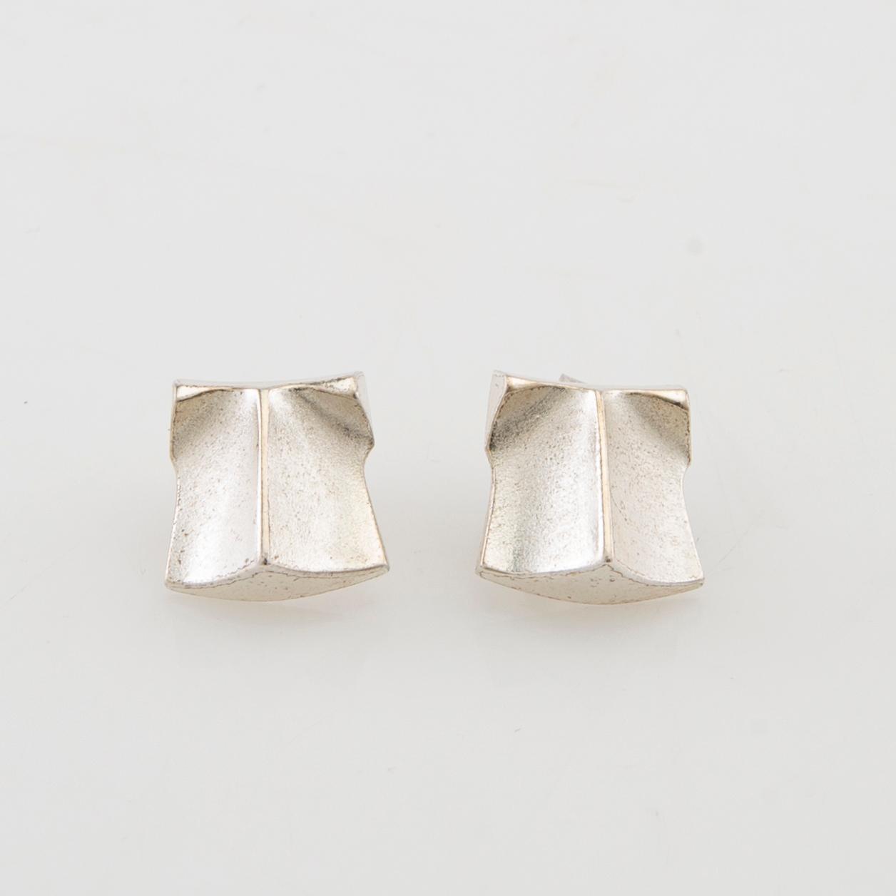 Björn Weckström, örhängen ett par "Muletta" samt ring "Pandora" 1985 silver, Lapponia.